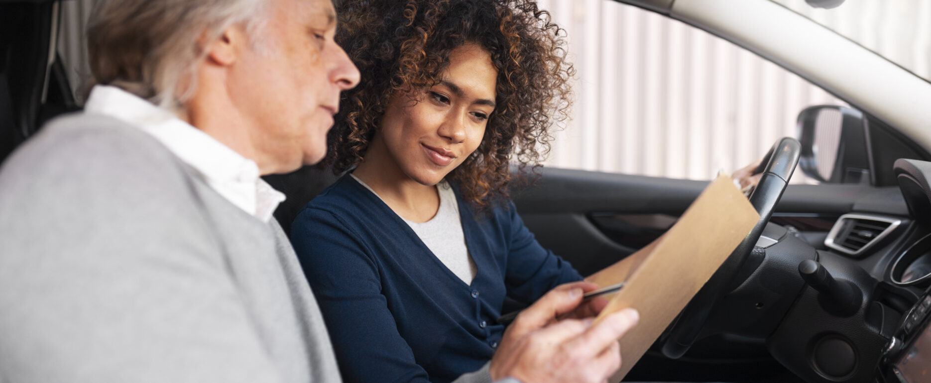 Landlord driving to inspect rental property