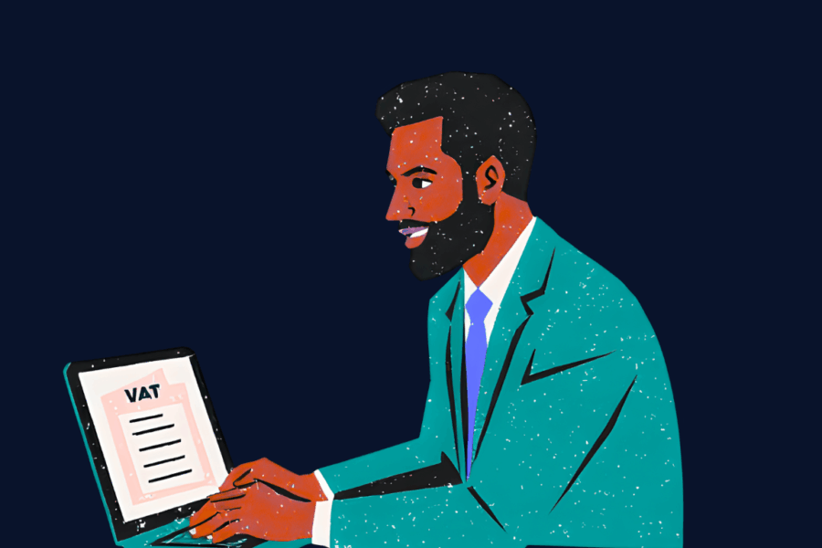Small business owner reviewing turnover to check VAT threshold