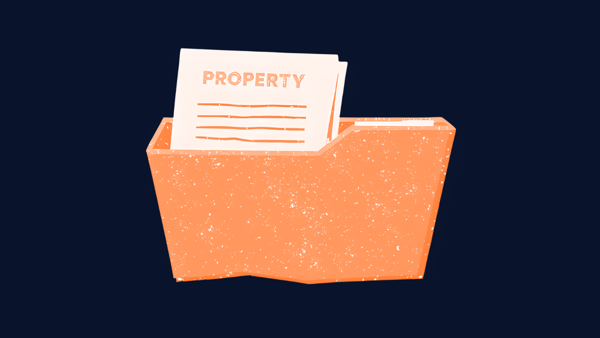 Property file with completion statement and legal records